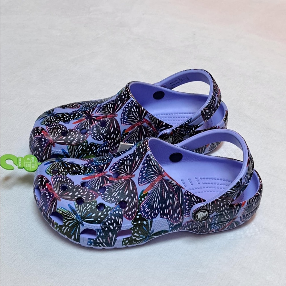 Crocs Classic Butterfly Clog - Women's Size 8 /Men's size 6 - Picture 1 of 8